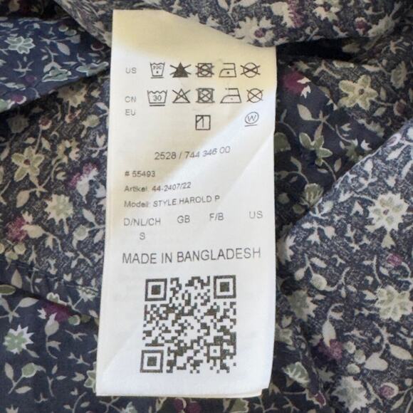 BRAX FEEL GOOD HAROLD NATURAL FLEX BUTTON‎ FRONT SHIRT IN BLUE MEN'S S 37/38 - Picture 14 of 14